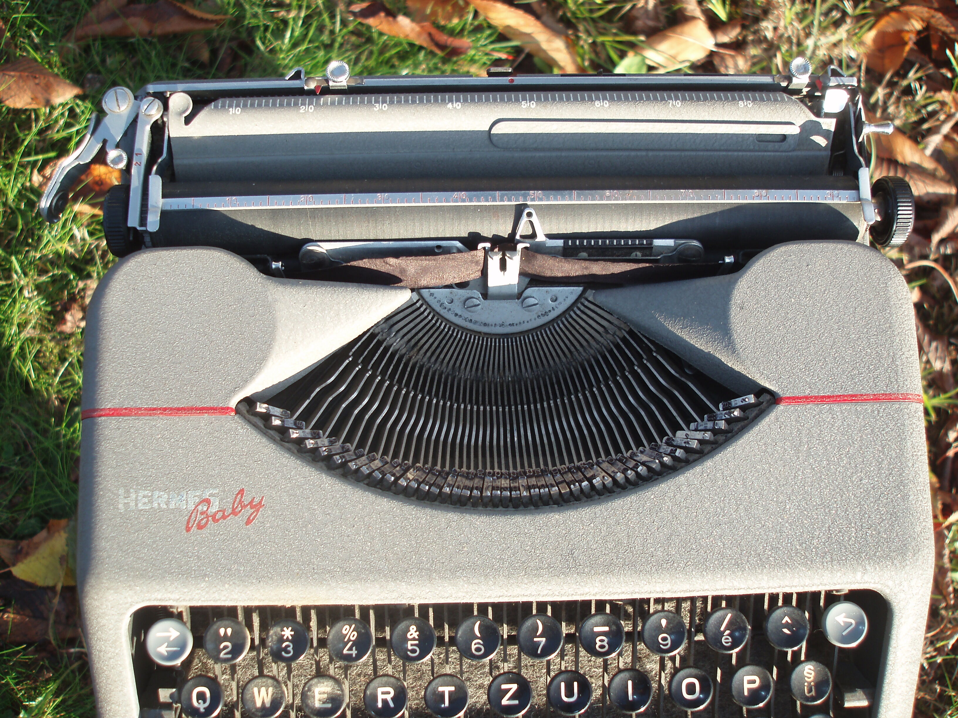 Hermes Baby typewriter with bag