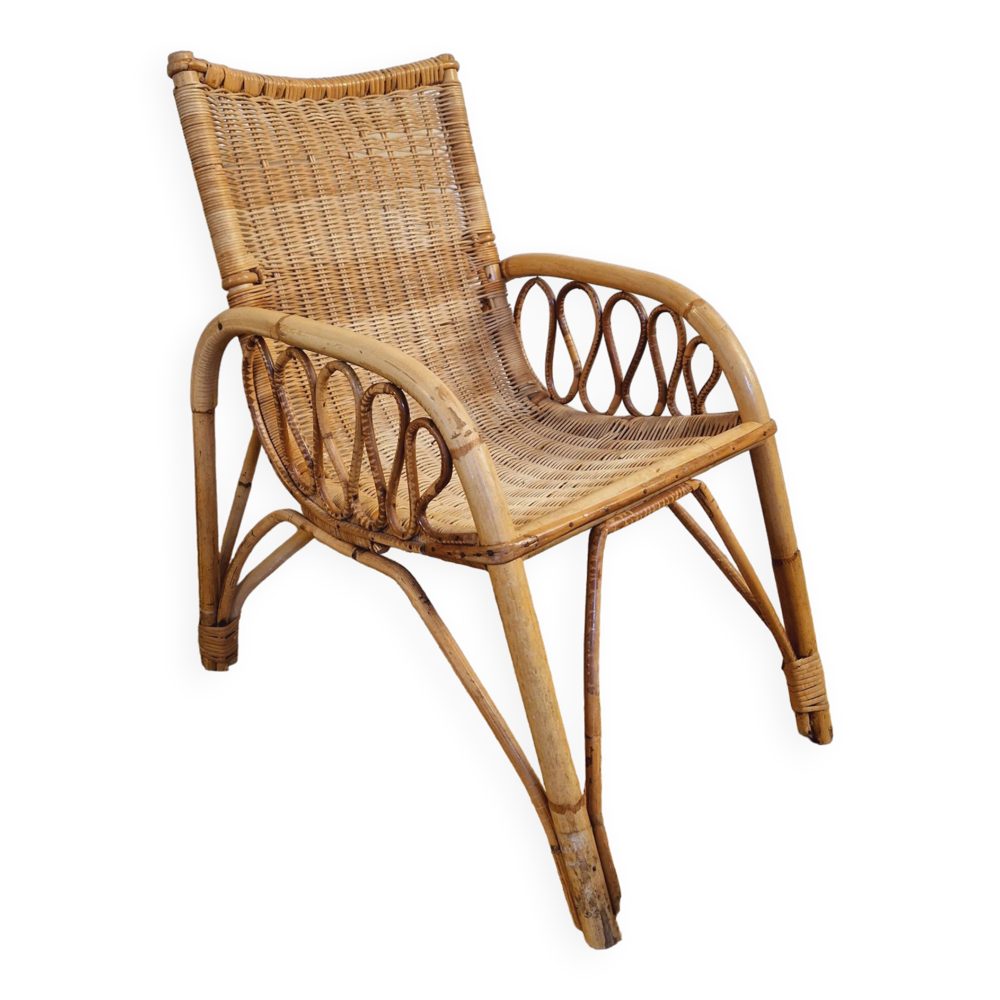 Rattan armchair for children