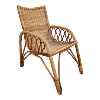 Rattan armchair for children