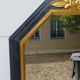 Black and gold art deco style mirror - 110cm x 78cm