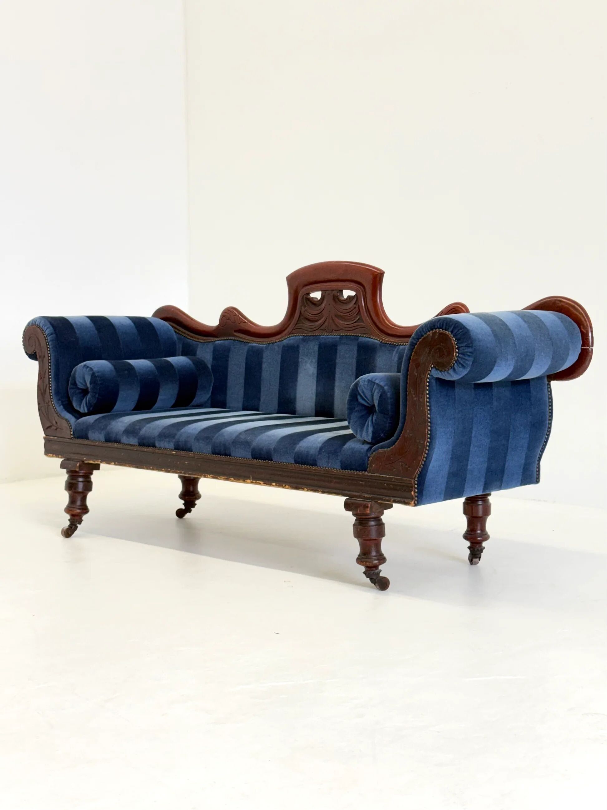 Antique Victorian chaise longue / méridienne