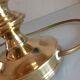 Brass bedside lamp and pink/vintage lampshade 60s-70s