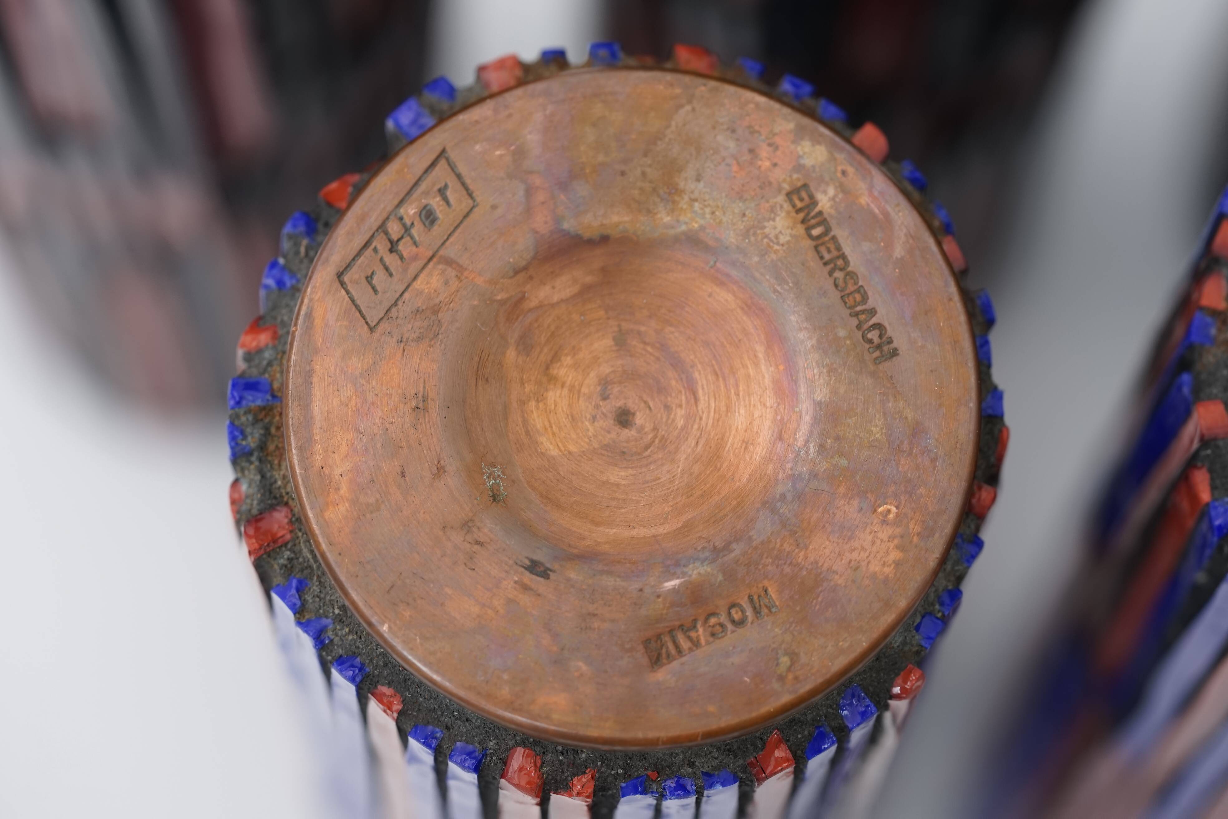 Mid Century Modern Pottery Mosaic Vases by Ritter, 1960s, Set of 5