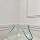 Empty pocket in the shape of a handkerchief in glass