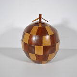 Coconut ice bucket in marquetry 1970