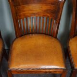 Set of 6 leather dining chairs