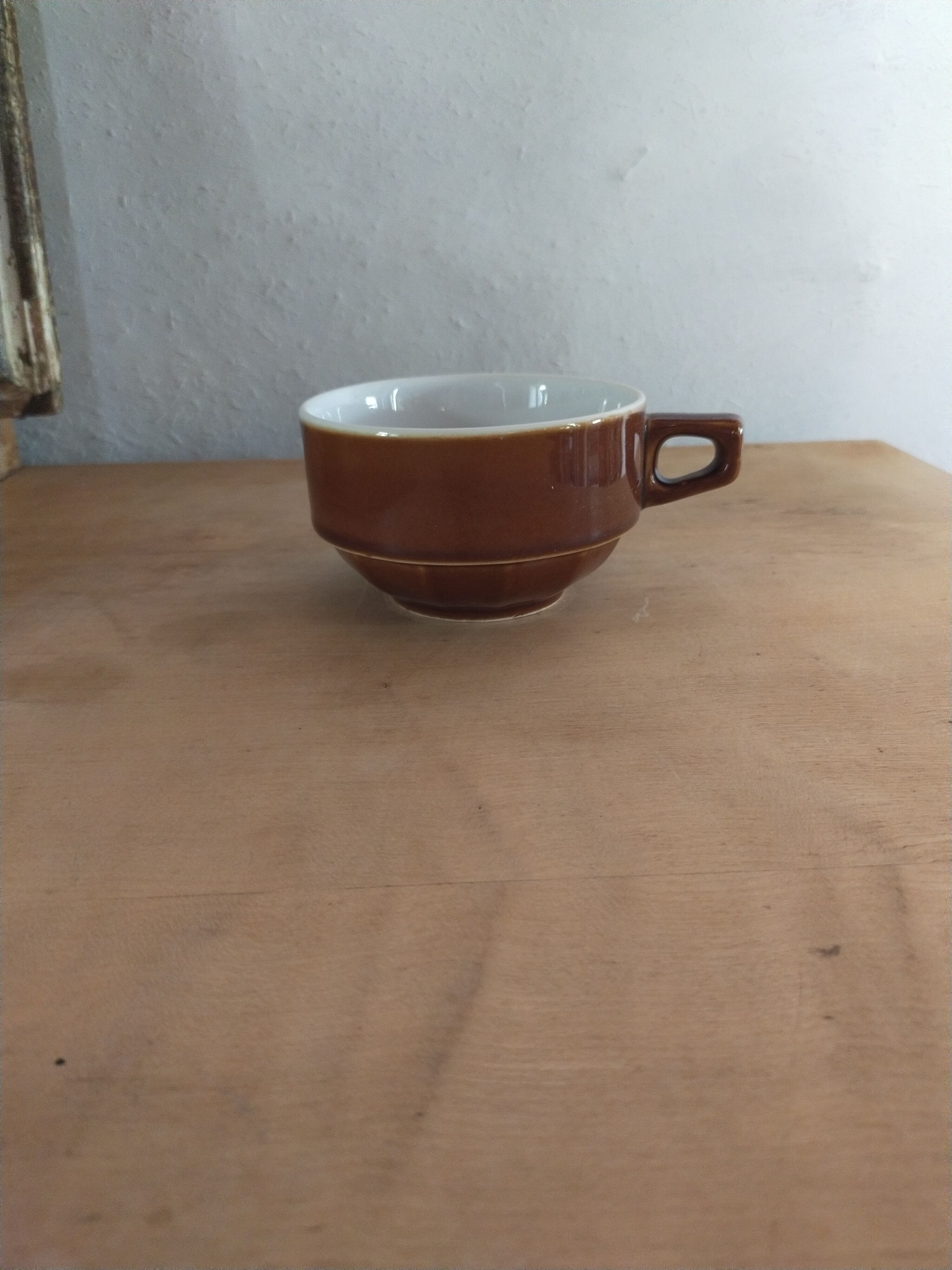 Lot de six tasses de bistrot style Apilco