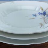 Lot de 3 anciens plats ronds Porcelaine de Limoges Haviland