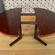 Scandinavian round table by John Mortensen vintage 1960 rio rosewood