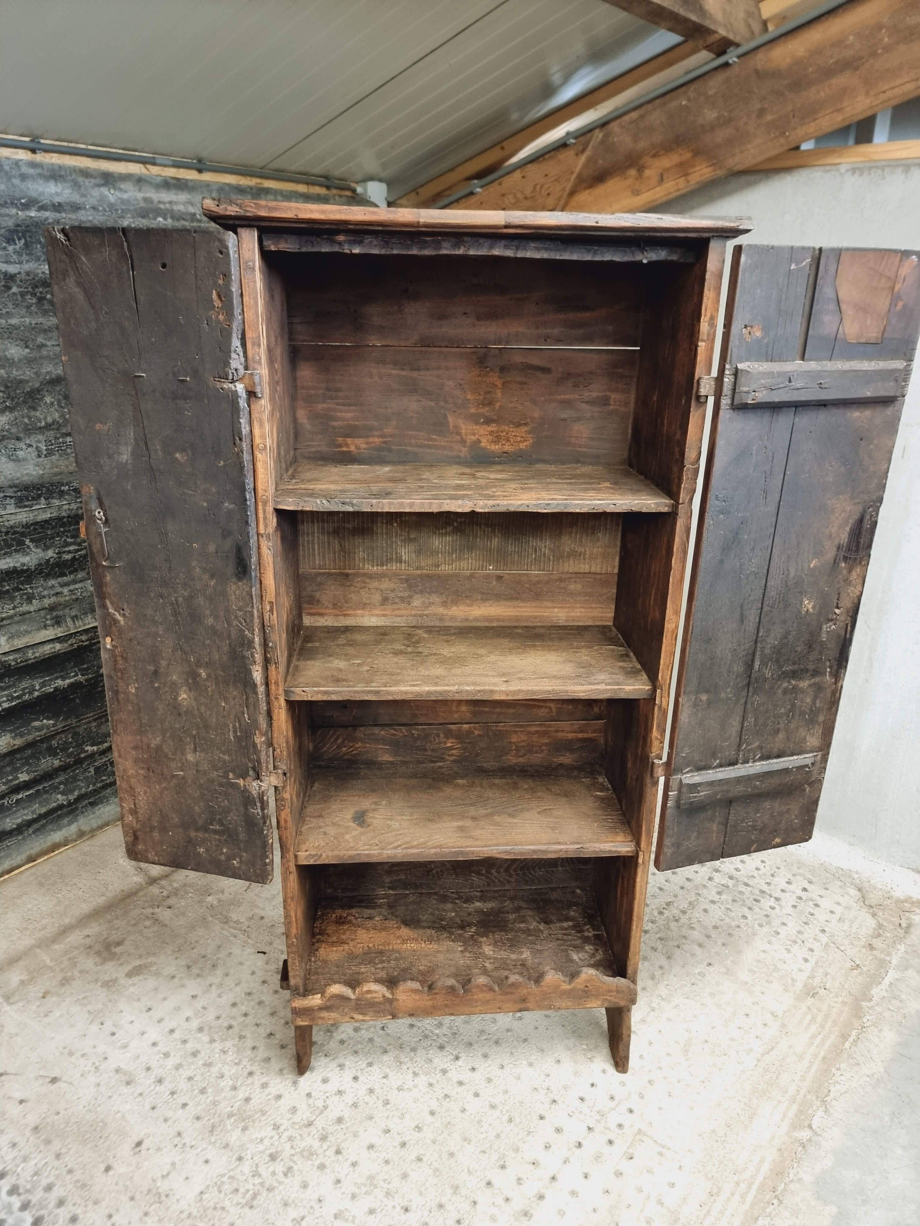 Antique Spanish cabinet chestnut 18th century 88 x 190 cm