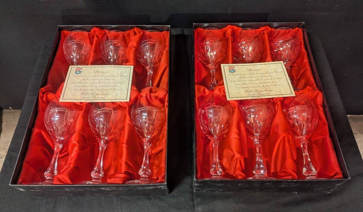 Twelve water glasses from baccarat cristallerie