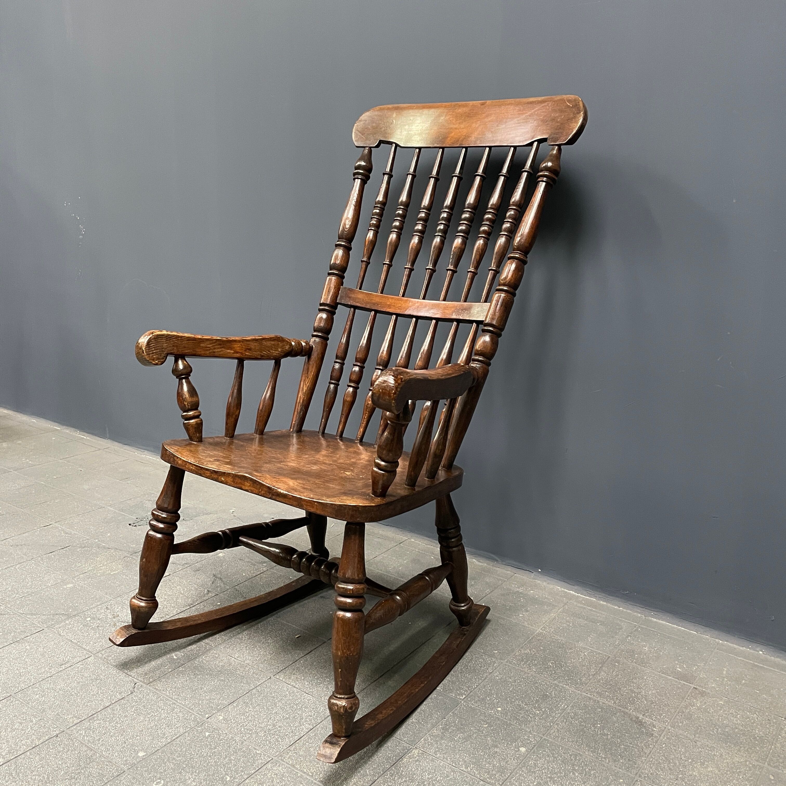 Antique Dutch rocking chair from the early 1900s