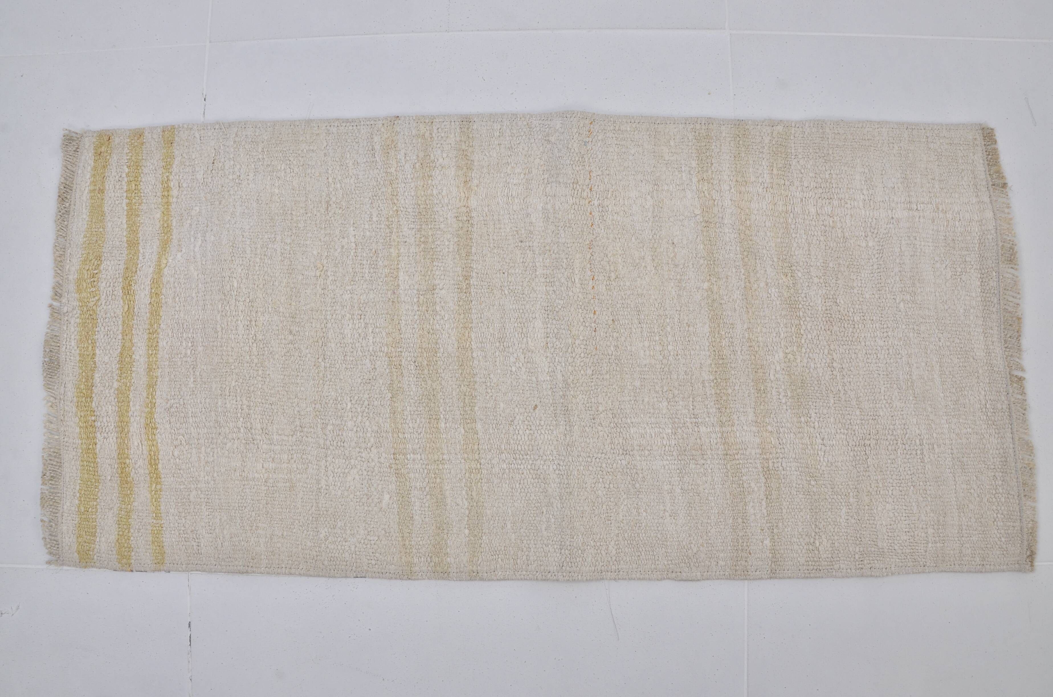 Vintage Neutral Hemp Kilim sku3987