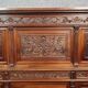 Very large Renaissance style center bed in carved walnut circa 1850