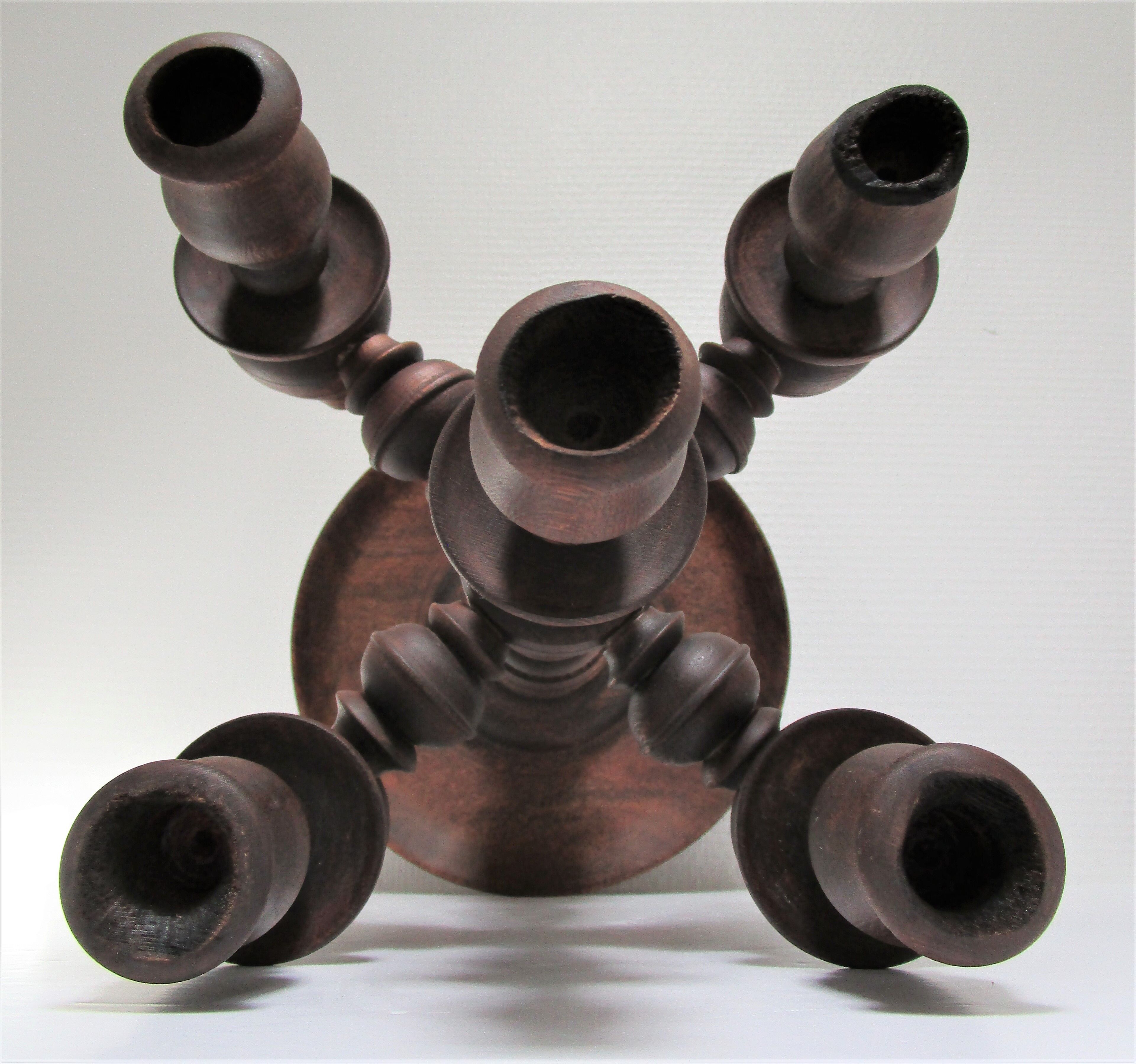 Chandelier solid wood turned stamped