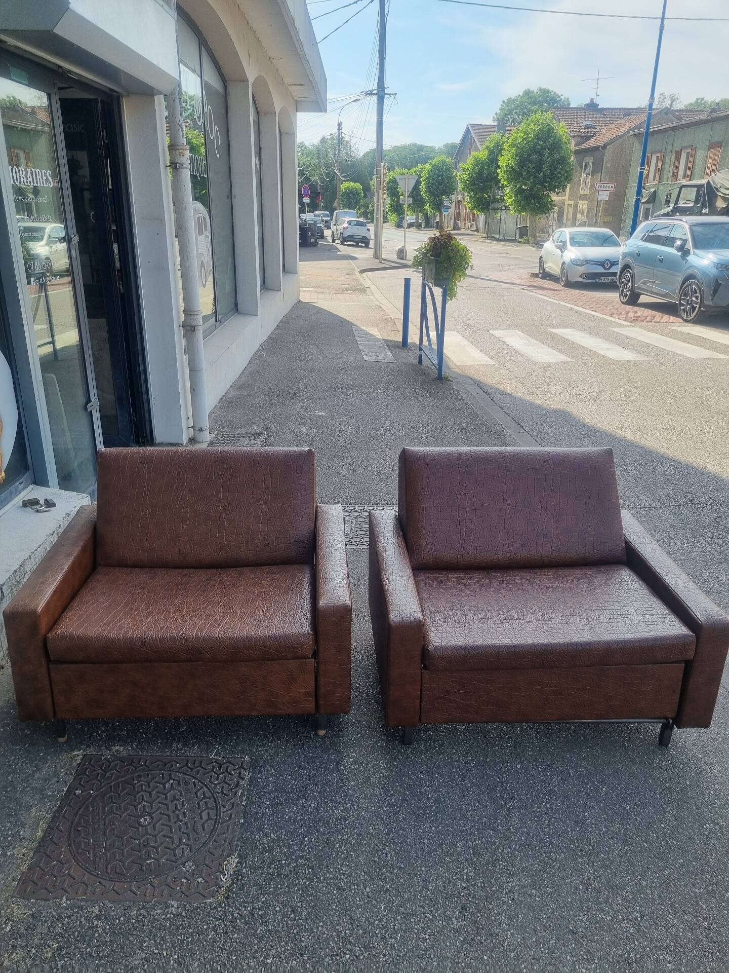 Pair of vintage sofa beds