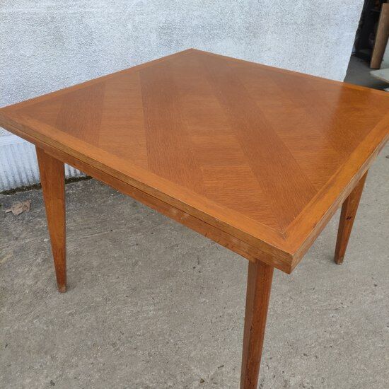 Vintage square table with extensions