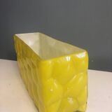 Glass planter with honeycomb decor