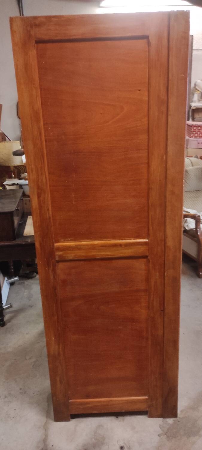 Parisian wardrobe vintags sliding doors in old pitch pine 193x115.5 cm