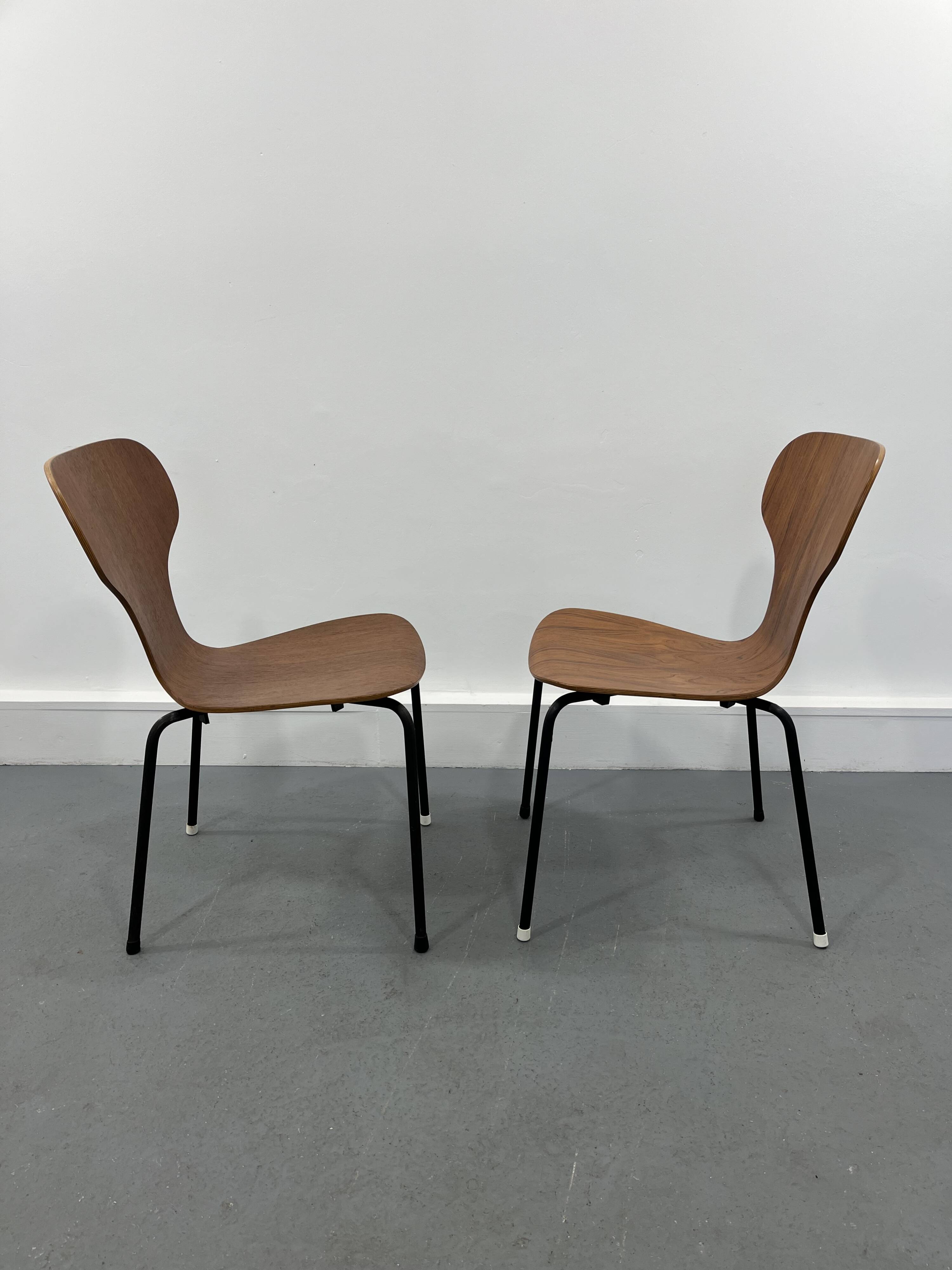 Mid-Century Danish Plywood Chairs, 1950s, Set of 2