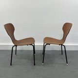Chaises Mid-Century en Contreplaqué Danois, 1950s, Set de 2