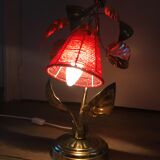 Floor lamp in gold metal