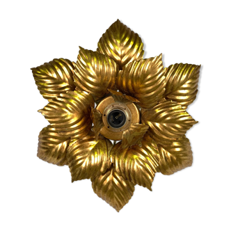 Wall light gilt metal leaves