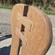 Set 4 vintage brutalist dining chairs De Puydt Belgium solid oak