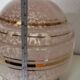 ball pendant light, art deco, in clichy glass, pink and gold, from the 30s