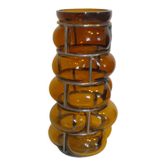 Vase Brick Vanessa Mitrani in glass and metal.