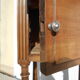 Solid walnut bedside table in Louis XVI style