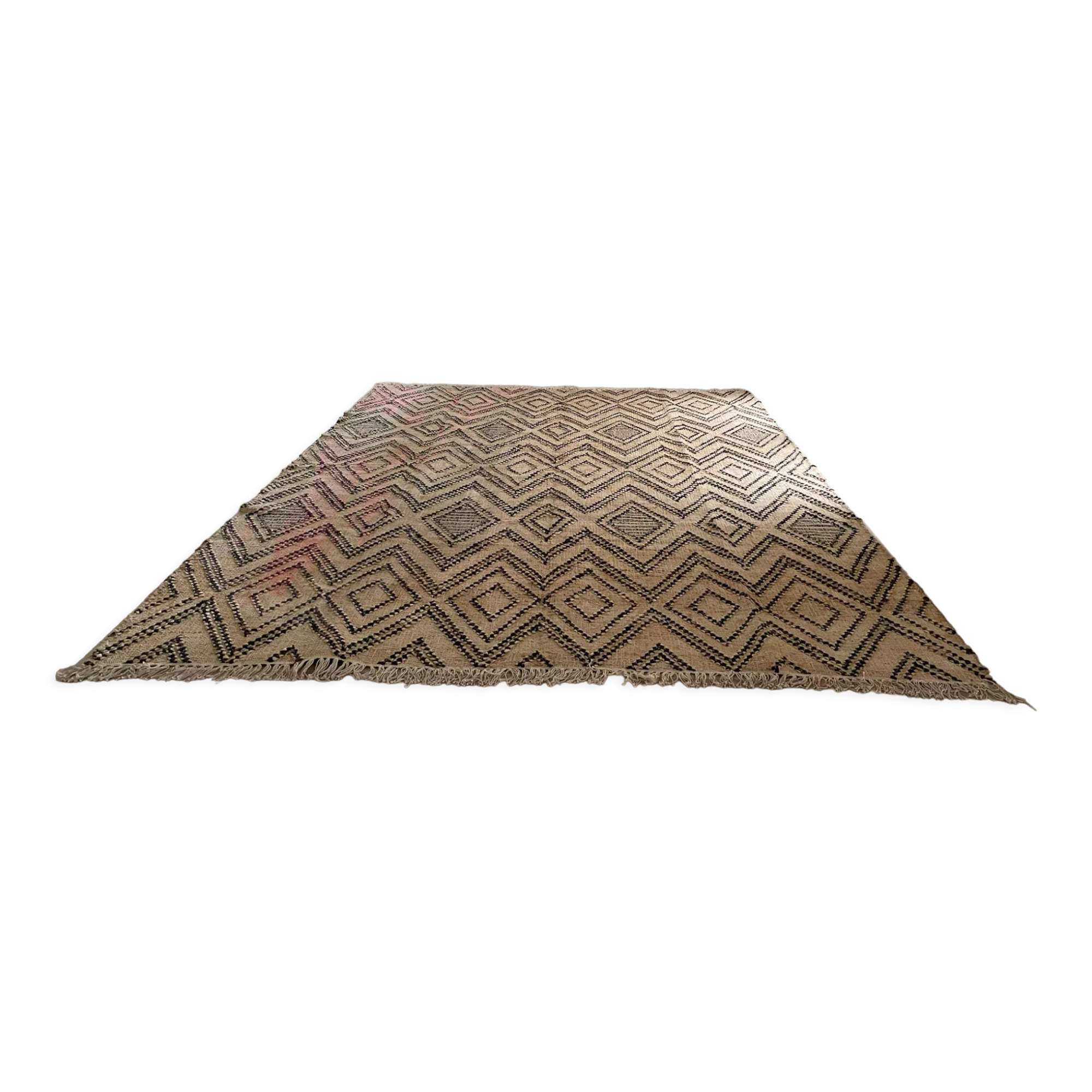 Tapis kilim, chanvre et coton tissé à la main