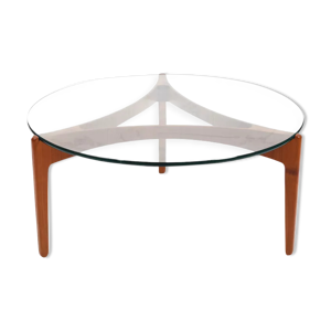 Table ronde en teck à