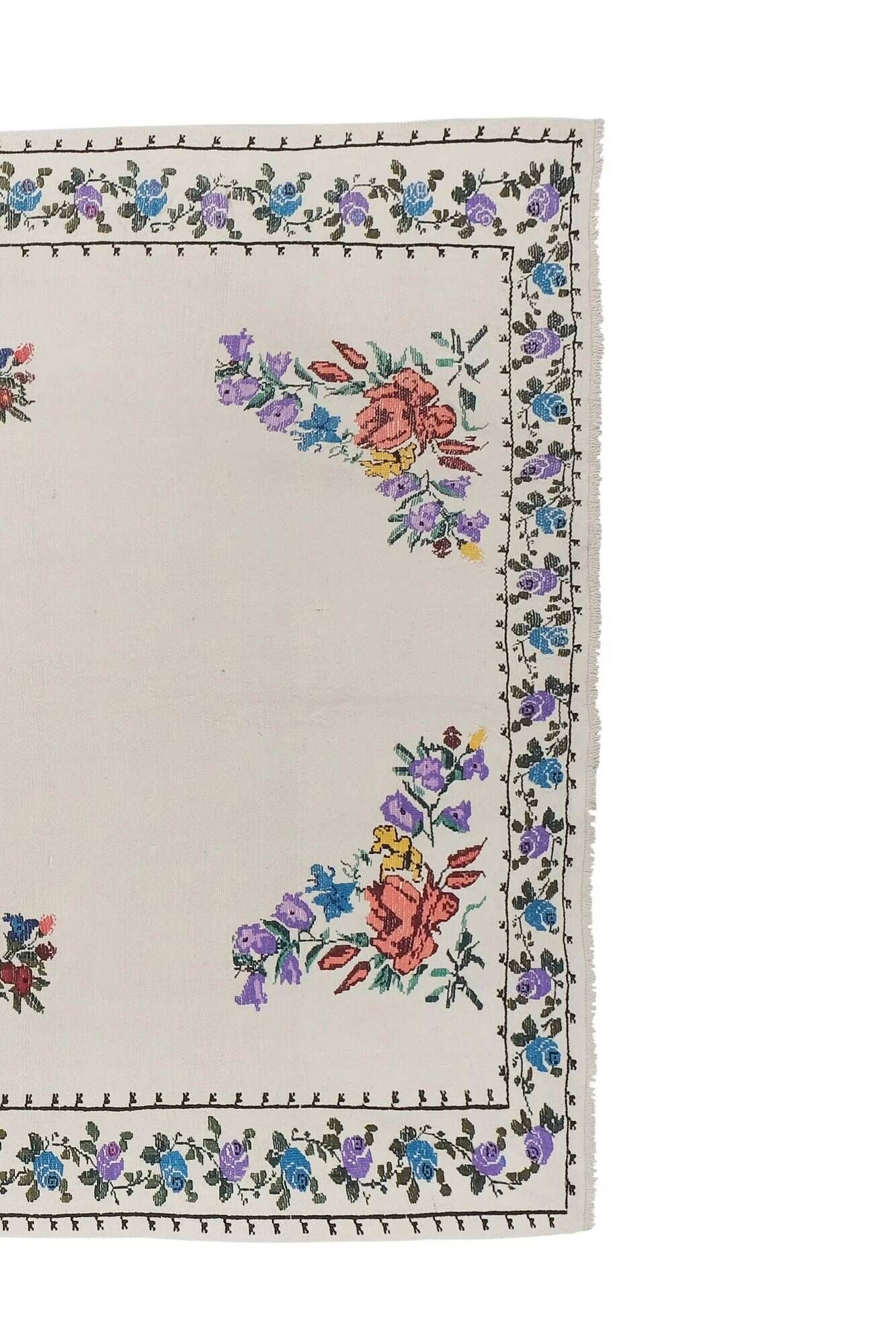 Vintage Turkish kilim handwoven 150x240 cm
