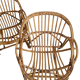 Duo de fauteuils coquille en rotin 1970