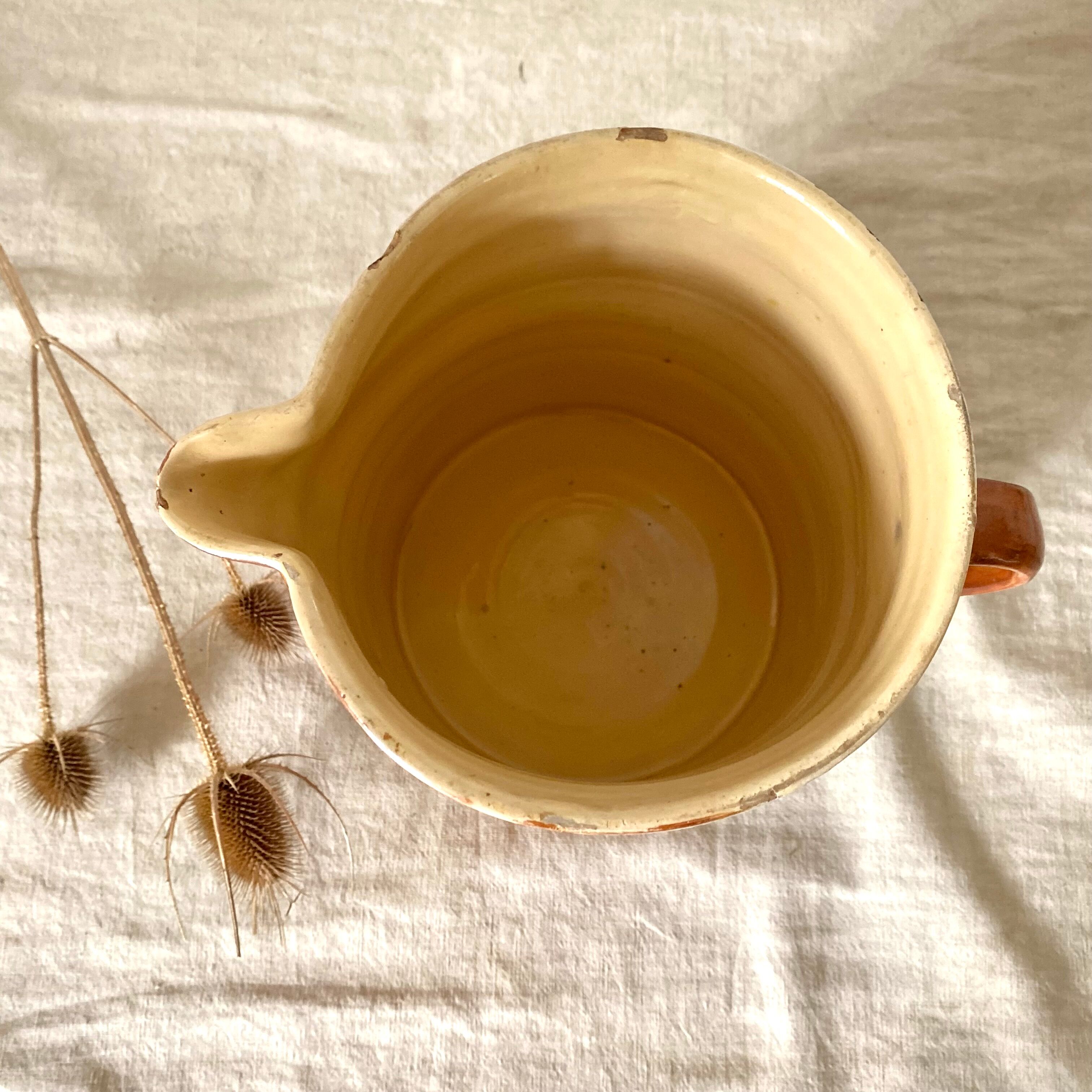 Provencal pitcher in glazed terracotta