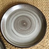 Series of 5 dessert plates in sandstone