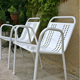 Pair of vintage metal armchairs for the outdoors