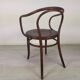 Kohn curved wooden armchair