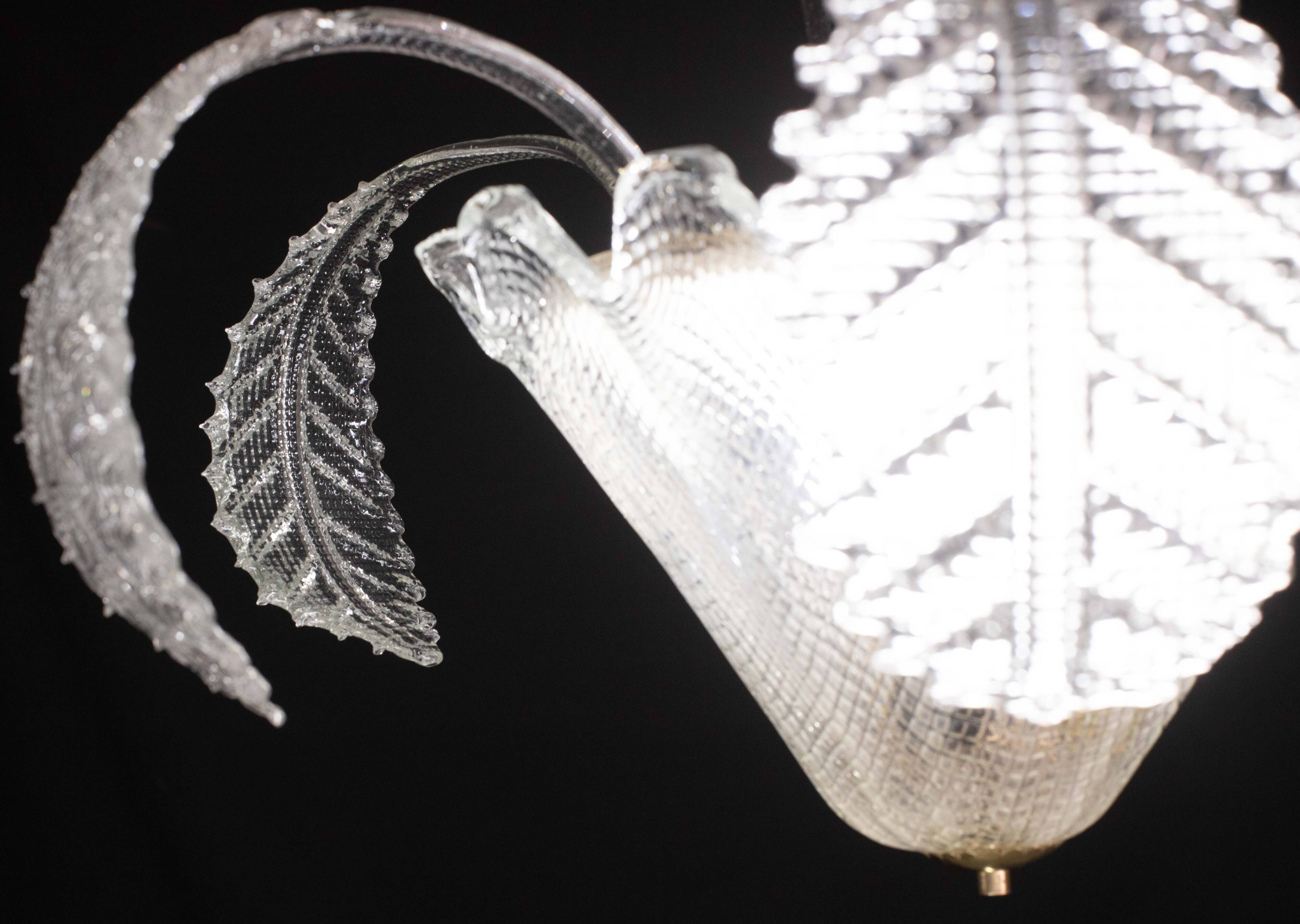 Art Decò, Barovier & Toso Chandelier, Murano Glass, 1950s