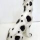 Large black and white ceramic dog (H 46 cm)