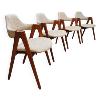 Chaises de salle à manger Compass au design danois vintage Kai Kristiansen