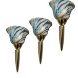 Venetian Art Murano Glass Sconces Set of 3