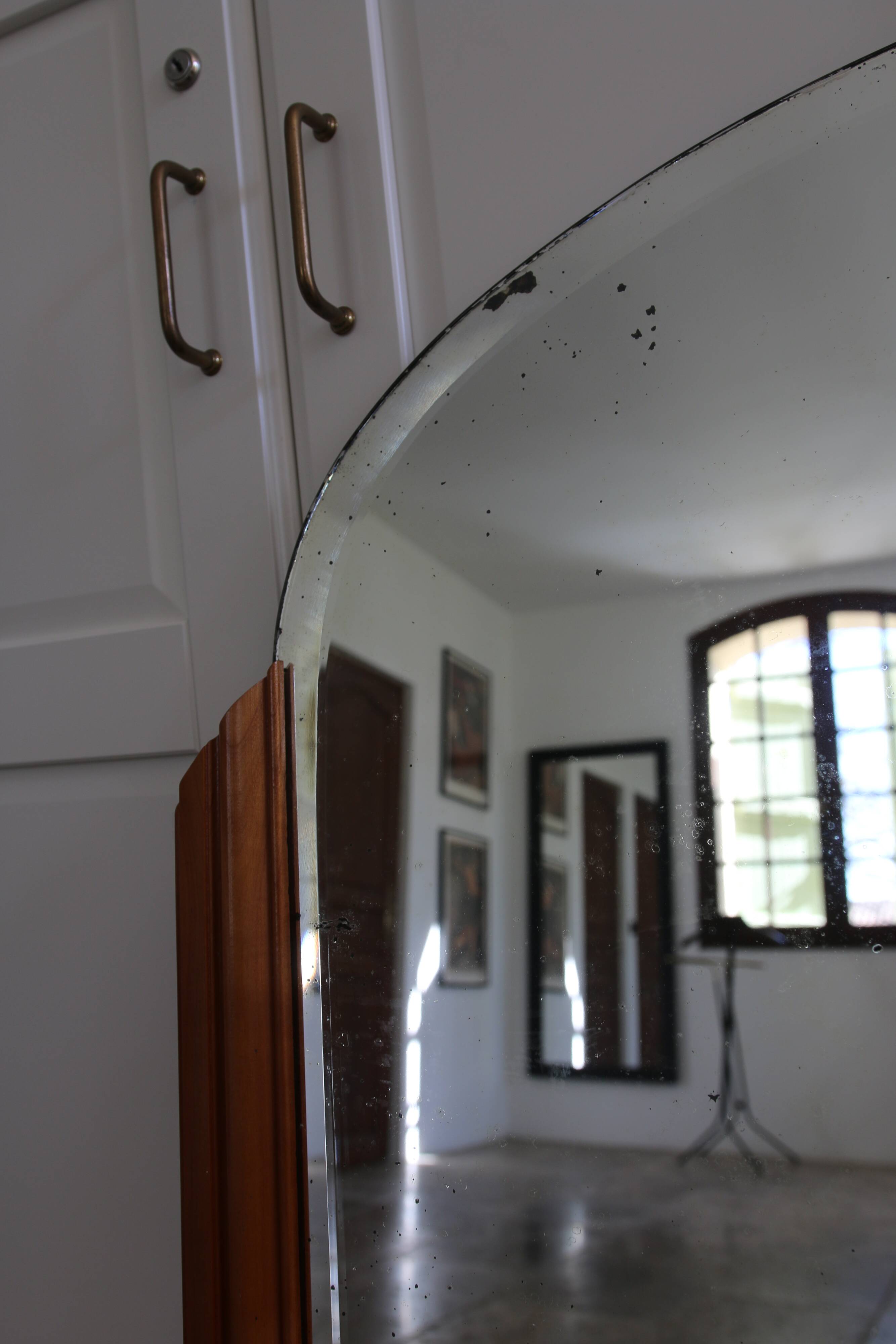 Bevelled grand mirror, Art Deco style, 1950s