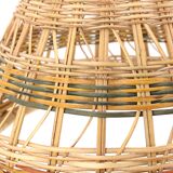 Wicker pendant light, 70s