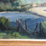 Signed landscape table