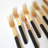Fruit cutlery in blond and brown horn