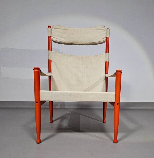 Fauteuil Safari, modèle 30, conçu par Erik Worts et fabriqué par Niels Eilersen, Danemark 1960.