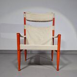 Safari lounge chair, model 30, designed by Erik Worts and manufactured by Niels Eilersen, Denmark 1960.