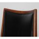 Pair of vintage wooden and leather armchairs from the 1950s.